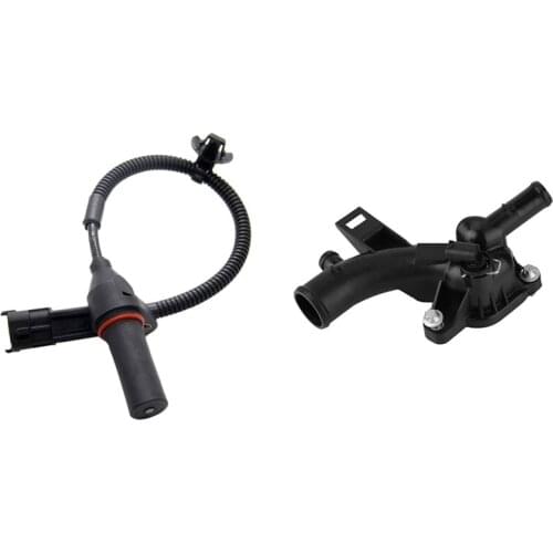 1 Pcs Crankshaft Position Sensor For Hyundai & 1 Pcs Car Thermostat Housing Water Pump Outlet