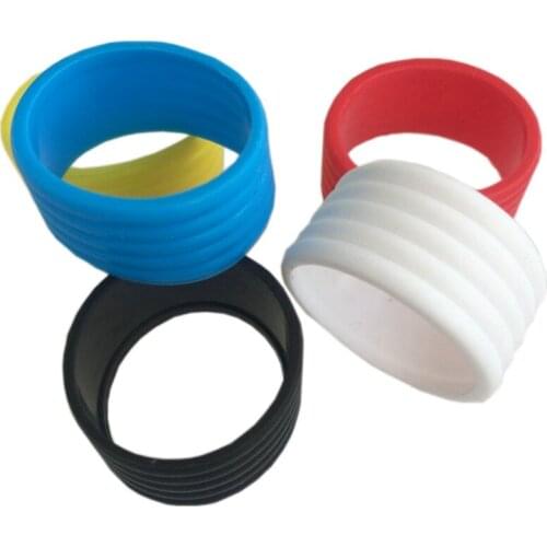 100PCS Stretchy Tennis Badminton Racket Handles Rubber Ring Tennis Racquet Band Badminton Grip