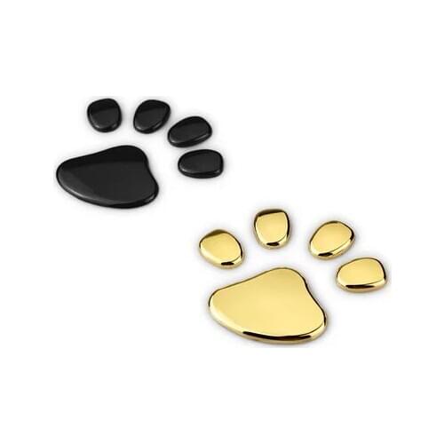 2x Car Sticker Emblem Badge Bear Footprint Claw Paw Metal 3 Colors Tuning Auto Motorcycle Car Styling Accessories