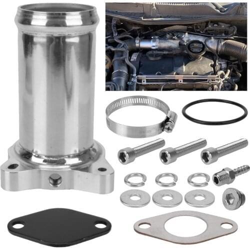 57MM 2" Aluminum for VW Golf Audi 1.9 TDI 130/160 BHP EGR Valve Replacement Pipe Auto Diesel EGR Delete Kit EGR02