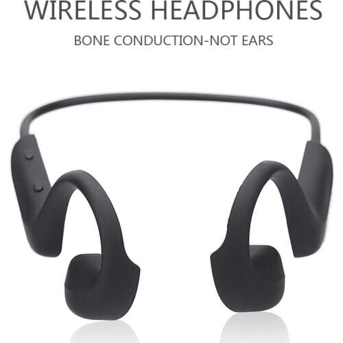 Mayitr 1pc bluetooth 5.0 Wireless Headphones Bone Conduction Earphone Headset with Microphone Handsfree for Outdoor Sport