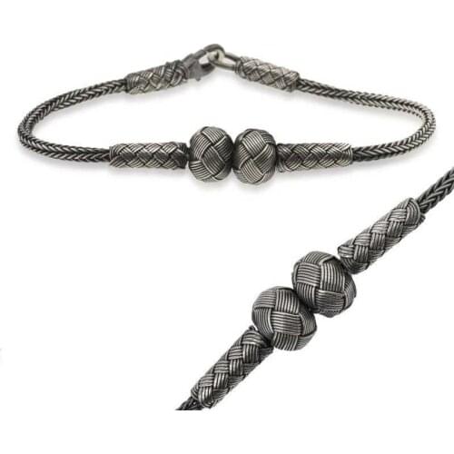 KUTAYDAN 925 Sterling Silver Kazaziye Braid Bracelet