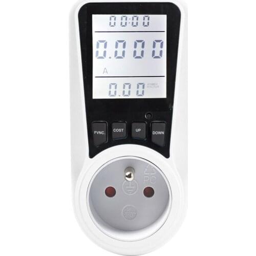 Digital Wattmeter AC Power Meter Electric Consumption Energy Meter LCD Kilowatt Wattage Voltage Meter US UK AU DE Plug Meter
