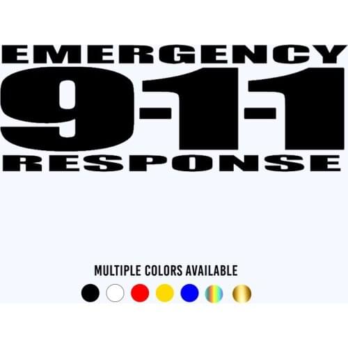 CK3103# energency 911 response reflective funny car sticker vinyl decal silver/black car auto stickers for bumper rear window