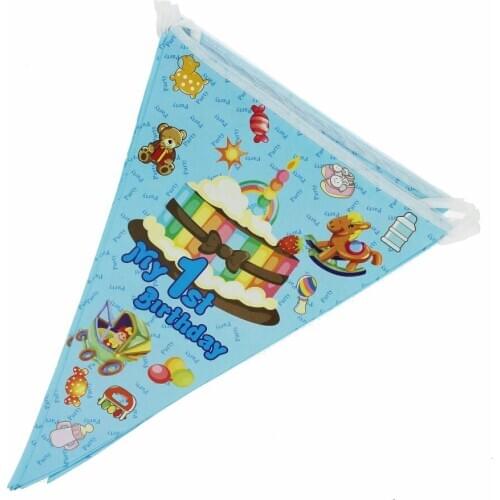 Birthday cartoon blue paper banner banner decorative childrens Holiday Decorative Items NA018
