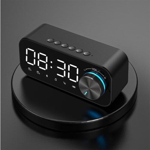 Bluetooth Speaker Heavy Subwoofer Portable Small Audio Mini Clock Outdoor Home Double Alarm Clock High Volume Extra Long Standby