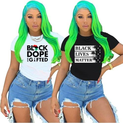 DPSDE women fashion 2020 new summer reduction of age hip hop style t-shirt short sleeve round neck letters 2 color t-shirt