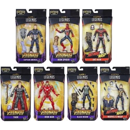 Hasbro Genuine Avengers Endgame Captain America Spider-Man Ant-Man Wasp 6-inches Joints Movable Action Figure Model Toys