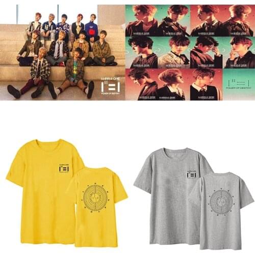Kpop WANNA ONE Gray 2020 new cotton Short sleeve t shirt Women/men korean Hip Hop t-shirt summer loose casual tshirt Female tees