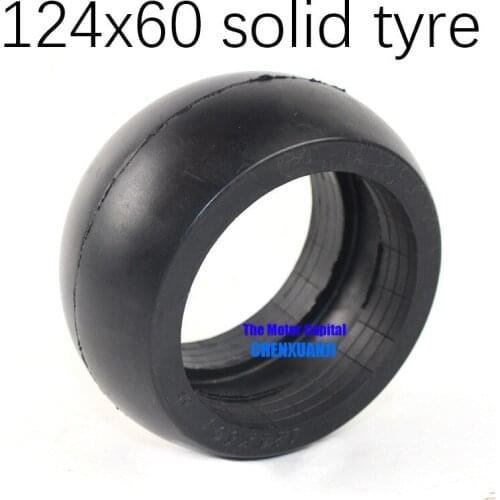Hot Sale Good Quality 124x60 Non- Pneumatic Tire Solid Tyre Explosion-proof Tyre for Electric Scooter, Trolley, Baby Carriage