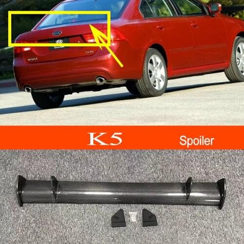 K5 2009 2010 Real Carbon Fiber GT-style Car-styling Sporty Rear Trunk Wing Spoiler for KIA K5 2009 2010 Sedan