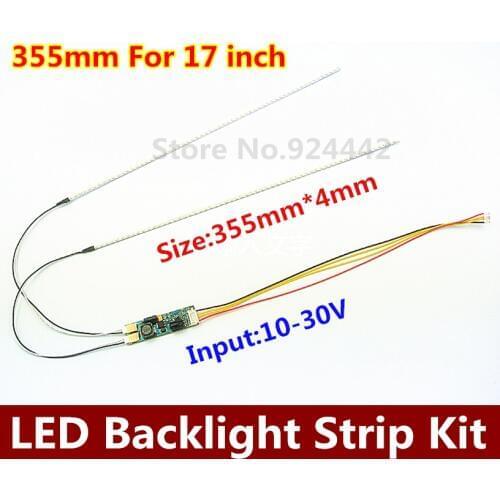 355mm LED Backlight lamp Strip Kit Adjustable brightness, Update 17" 17 inch CCFL LCD Screen to LED Monitor