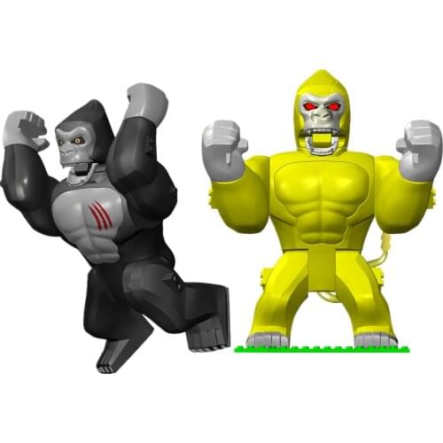 Jurassic Raptor Animal 22cm Gorilla Building Block MOC Model DIY Bricks Toys Gifts