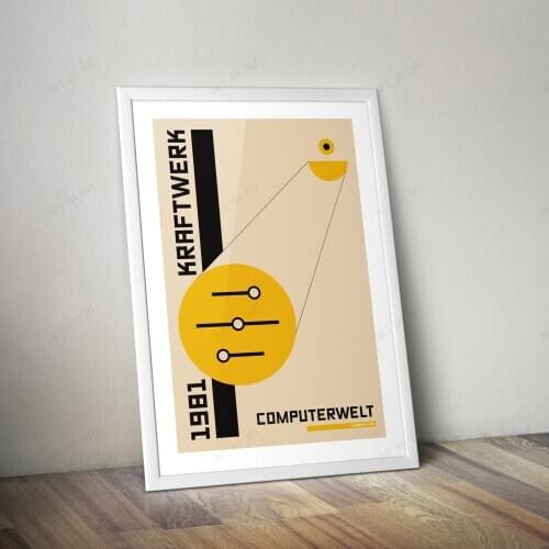 Kraftwerk - Computer World - Minimal Bauhaus Art Electronic Illustration Synthesizer Poster Canvas Print Alternative Design