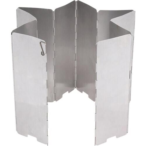 Plate Foldable Stove Windshield Outdoor Cooking Gas Stove Wind Shield Picnic Cookware Windbreak Camping Equipment