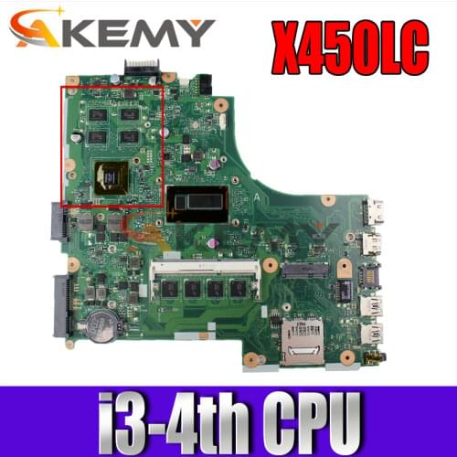 Akemy X450LC Laptop motherboard for ASUS X450LC X450LD X450LB X450L original mainboard 4GB-RAM I3-4010U GT720M-2GB