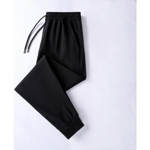 Mens leisure sports running pants Korean version slim fit, comfortable and breathable leisure large and small feet Harlan closu