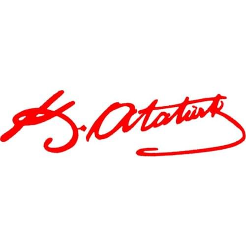 Turkey Mustafa Kemal Ataturk Signature Car Sticker and Decals