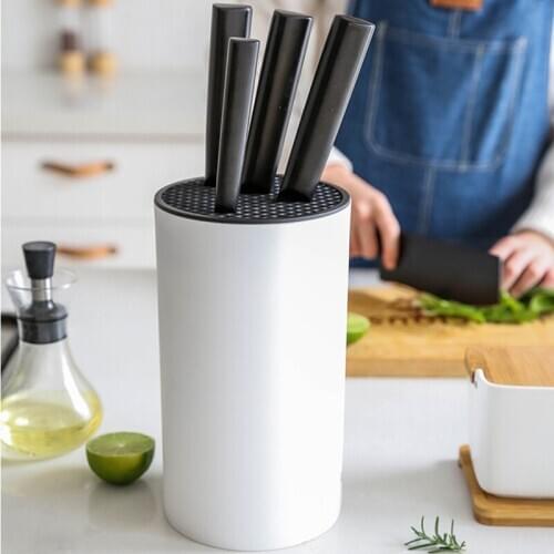 Chefs Knives Stand Block Home Fruit Knife Holder Storage Rack Organizer PP Material Kitchen Accessories Nordic Style