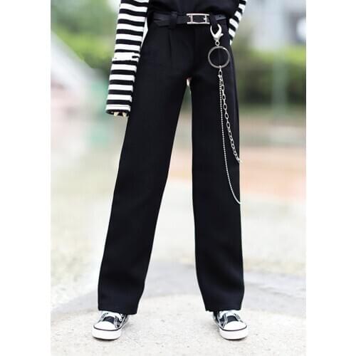 BJD doll clothes is suitable for 1/3 1/4 size daily casual loose black wide leg pants doll accessories (only pants, not other)