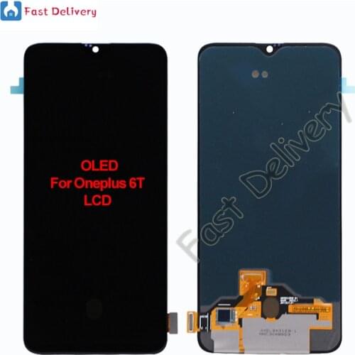 OLED For Oneplus 6T LCD Display Touch Screen Digitizer Assembly For Oneplus6T 1+ 6T lcd Replacement Accessory 6.41" 100% Tested