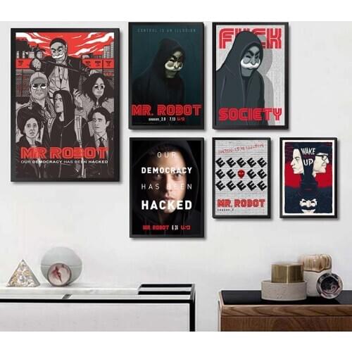 MR. ROBOT Posters Movie Wall Stickers White Coated Paper Prints Home Decoration Livingroom Bedroom Bar Home Art Brand