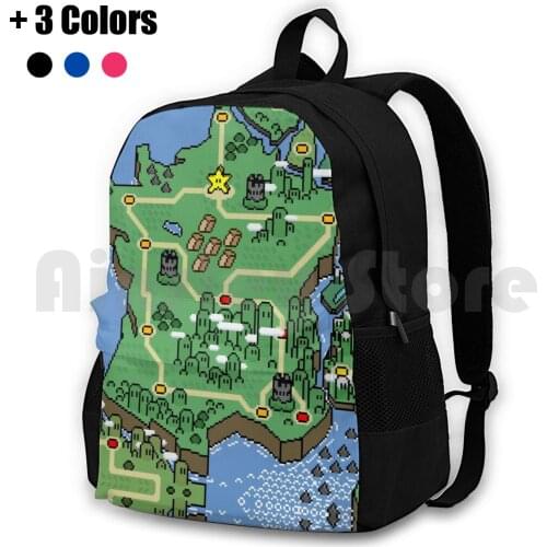 Mushroom Style-France Outdoor Hiking Backpack Waterproof Camping Travel Games Gaming Video Games France Europe Map Cartography