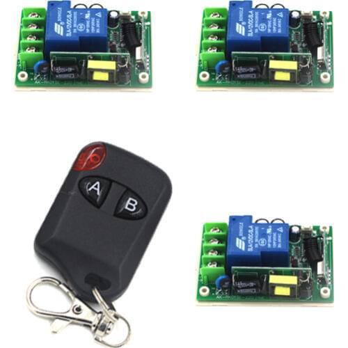 AC 85V 110V 220V 250V 30A 2CH Radio Controller RF Wireless Remote Control Switch System, 1XTransmitter and 3XReceiver SKU: 5273