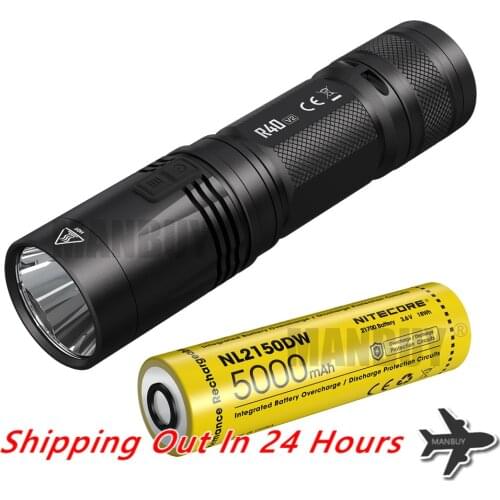 SALE NITECORE R40V2 FlashLight 1200 LMs CREE XP-L2 V6 LED Rechargeable Battery Gear Outdoor Search Hand Lamp FREE SHIPPING
