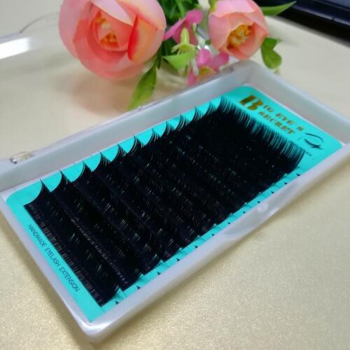 All Size C D L Curl Individual Mink Eyelash Extension 0.03-0.25mm natural black thick soft lashes extension for professionals