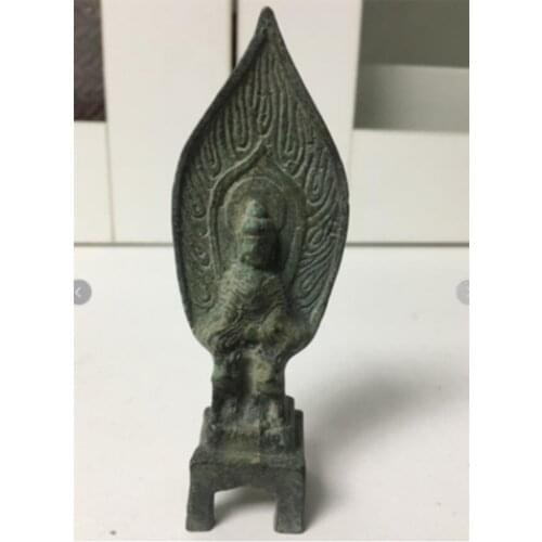 S0387 Old Chinese Pure Bronze Collect Dynasty People God Immortal Man Statue Sculpture 1 order
