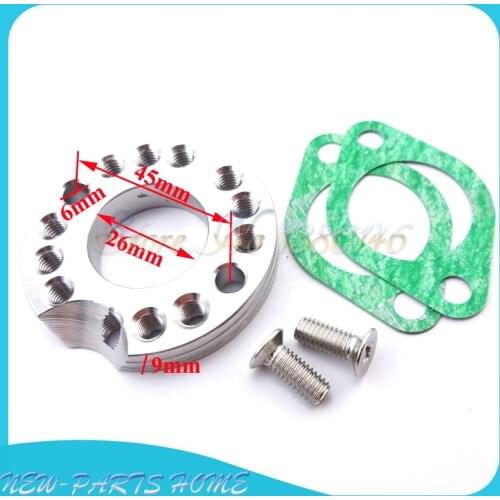 Silver 26mm Carburetor Carb Manifold Spinner Plate Adaptor For Monkey Dax Dirt Bike ATV Quad