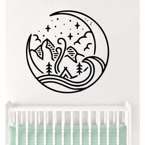 Pretty mountain Removable Art Vinyl Wall Stickers For Kids Rooms living room Decorative Vinyl Wall Stickers