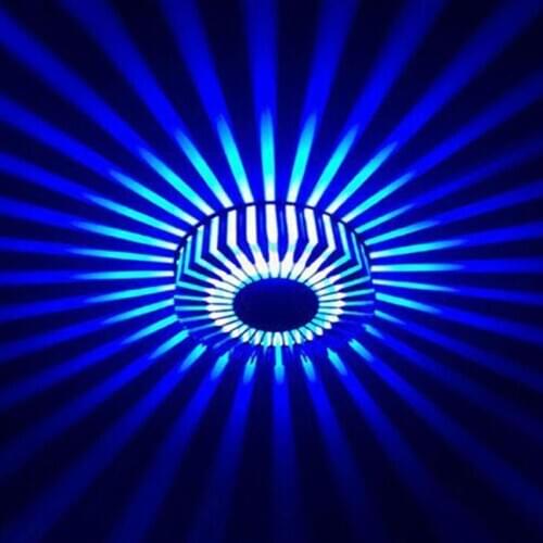 Modern Wall Sconce Round 3W LED Wall Sconce Lamp for Decoration, Warm White/ White/ Yellow/ Blue /Red/ Purple/ Pink/ Green Light