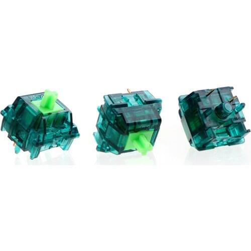 Candy Green Jade Switch RGB SMD Linear 55g 62g Switches For Mechanical Gaming Keyboard Mx Stem 5pin Gold Plated Long Spring GK64