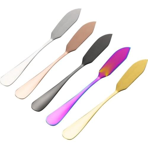1PC Stainless Steel Butter Cutter Knife Butter Knife Cheese Spreaders Bread Jam Cream Dessert Cutlery Knife Breakfast Tool