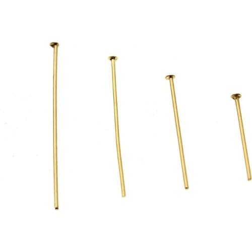 100pcs Stainless Steel Heads Eye Flat Head Pins for Jewelry Findings Beading Making Earrings End Clasps Accessories Supplies