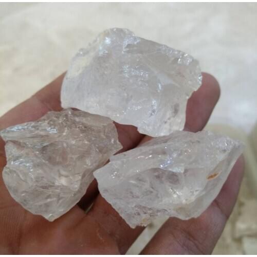 3pcs Natural white Crystal Rough Raw Stone Rock Specimen Brazil