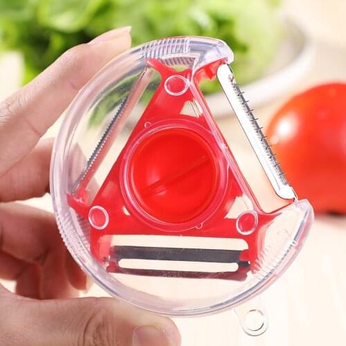 3-in-1 Fruit Peeler Multifunction Plastic Stainless Steel Fruit Vegetable Parer Household 3 Modes Kitchen Peeling Tool