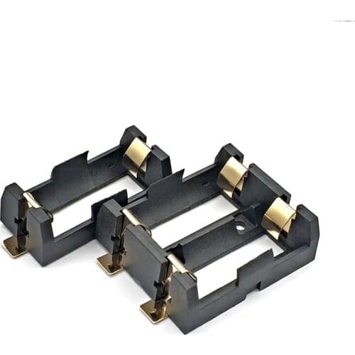 400pcs/lot 1x 2x 18350 Battery Holder Smd Smt Batteries Storage Box Case With Bronze Pins 1 2 Slots Lithium Battery Shell