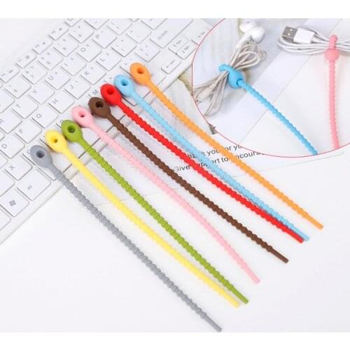 5Pcs Universal Line Storage Clip Desk Organizer Winder Portable Earphone Data Cable Storage Buckle Organizer Winder Random Color