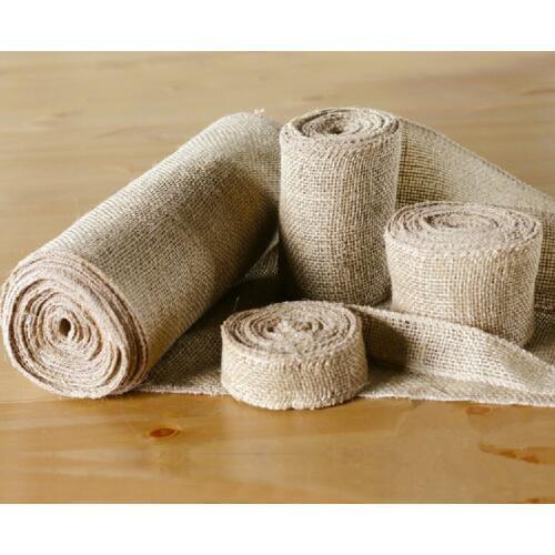 5 yard 2.5-15cm Jute Burlap Ribbon Natural Hemp Ribbon DIY Bag Material Wedding Party Crafts Decorative 5BB5717