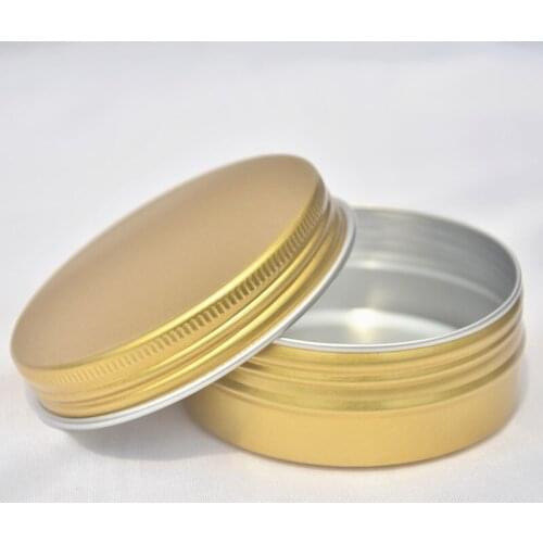 50/100pcs 60g Empty Aluminium Cosmetic Pot Jar Tin Container Small Box Screw Lid Craft Mini Sample Jar Pot Lip Cream Box