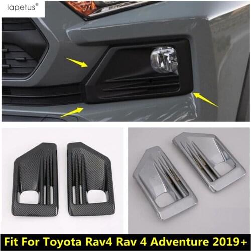 Lapetus Accessories Fit For TOYOTA RAV4 RAV 4 XA50 Adventure Model 2019 2020 2021 ABS Front Head Fog Lights Lamps Cover Kit Trim