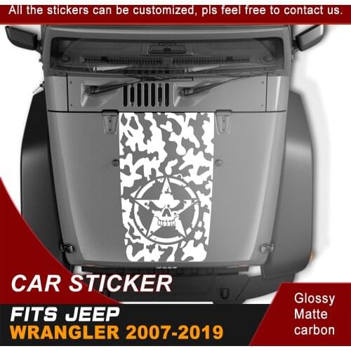 Car Stickers 1 Pcs Brothers Hood Scoop Graphic Vinyl Car Decals Custom For Jeep Wrangler Rubicon Sport Sahara 4 Doors 2 Doors