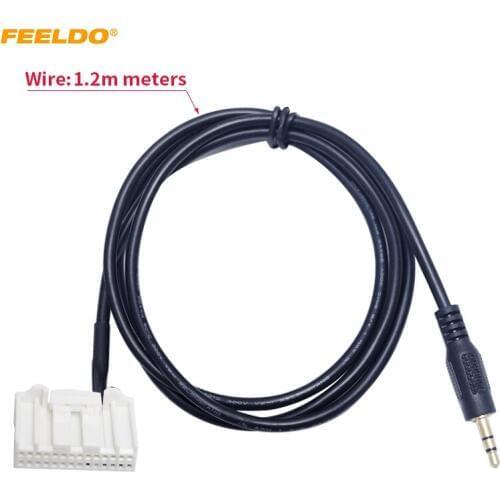FEELDO Car 3.5mm Audio AUX 28PIN Wire Adapter Input Wire Cable For Toyota Camry/Corolla/Reiz/RAV4/Highlander #1740