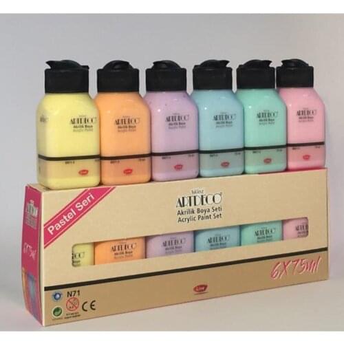 Color Professional Acrylic 6 PCS Acrylic Paint Set Pastel Soft Colors Home DIY Painting Drawing Pigment Art For Craft Artist