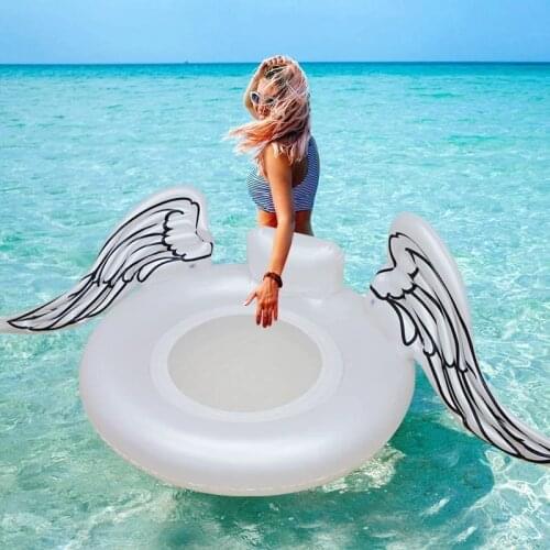Giant Inflatable Swim Rings Angel Wings Lilo Lounger Pool Float Beach Swimming Ring Adult Summer Water Toy Party Supply Piscina