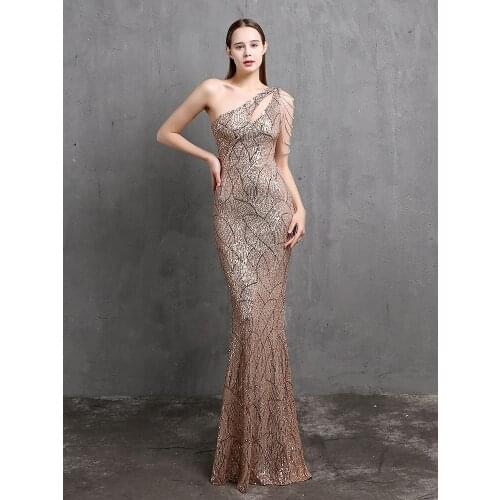 Womens One Shoulder Dresses JINZUO China