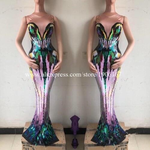 Nightclub Ballroom Costumes Modern Dance Party Event Dress Halloween Catwalk Show Grand Business Show Clothes Birthday Gift